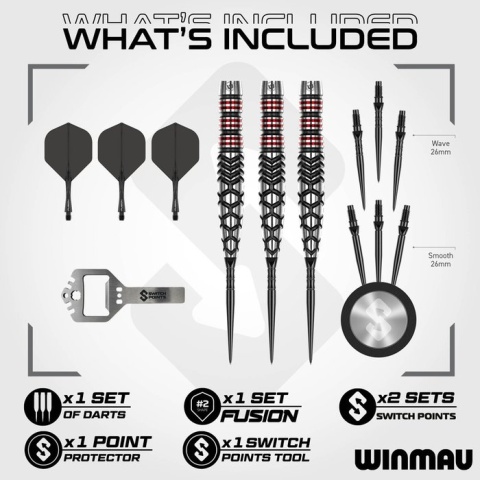 Winmau Fornax Torpedo Switch Point 90% – lotki do darta