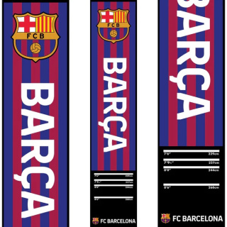 FC Barcelona Official Licensed BARÇA Carpet Dart Mat - 290cm x 60cm - Striped with Crest