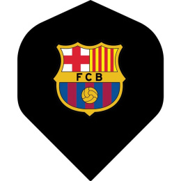 FC Barcelona - Official Licensed BARÇA - Dart Flights - No2 - Std - F2 - Black with Crest
