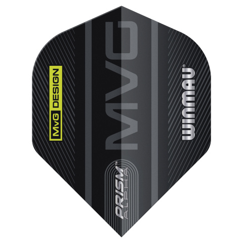 Winmau Prism Alpha MvG Logo Black & Grey Winmau Prism Alpha MvG Logo Black & Grey