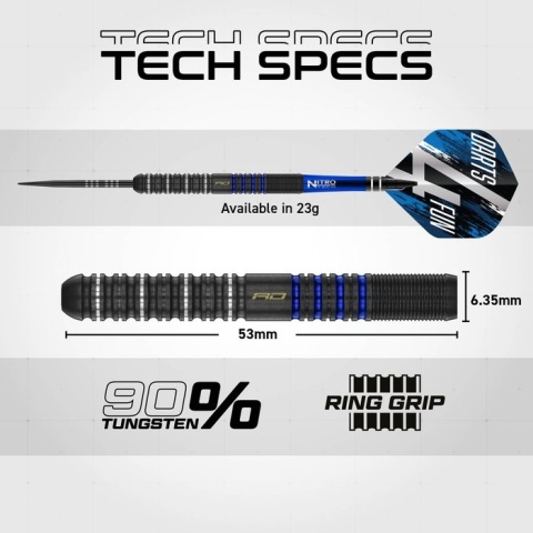 David Williams V1 90% – steel tip darts (23g)