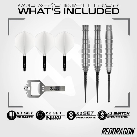 Red Dragon Luke Humphries TX1 Pioneer Switch Points 90% – lotki steel tip