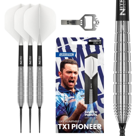 Red Dragon Luke Humphries TX1 Pioneer Switch Points 90% – lotki steel tip