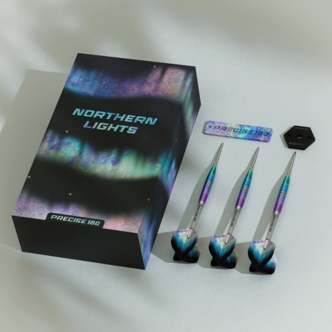 Precise 180 Northern Lights 90% – steel tip darts