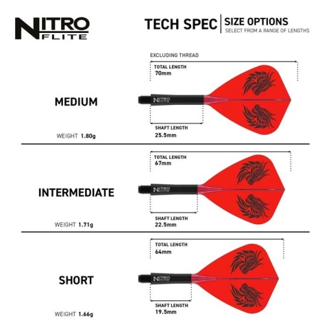 Red Dragon Nitro Flite System Jonny Clayton Kite – piórka do darta