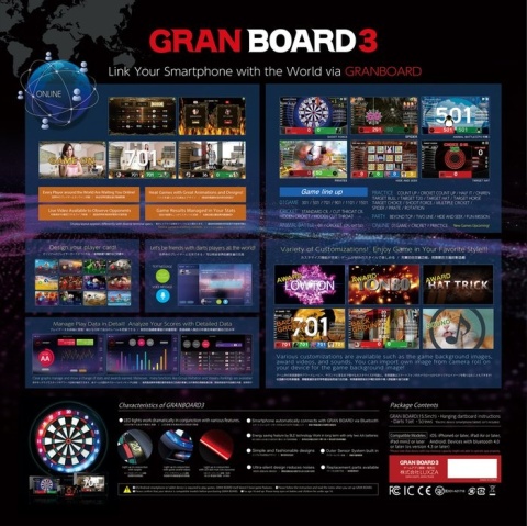 GranBoard 3S White – tarcza elektroniczna Smartboard