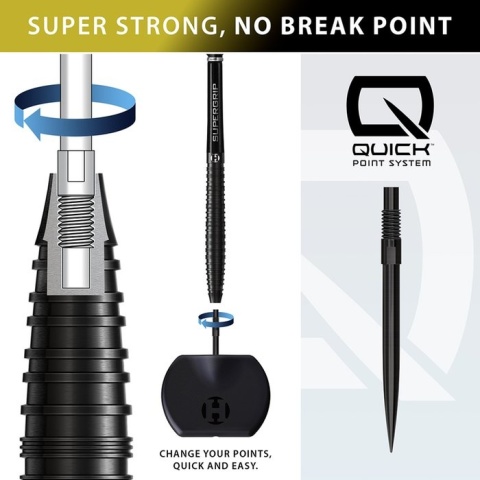 Harrows NX90 Black Quick Point 90% - Šipky