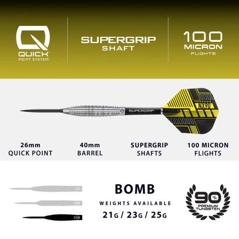 Harrows NX90 Bomb Quick Point 90% - Lotki do Darta