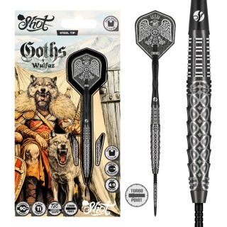 Šipky Steel GOTHS WULFAZ 90% TP 23g/24g/25g 2026