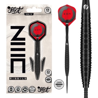 Šipky Steel ZEN MISSILE 90% TP 22g/23g/24g 2026
