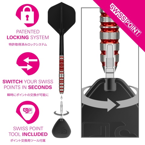 Ocelové šipky BLACK MARQUE SPINEL 90% 23g/24g SP 2026