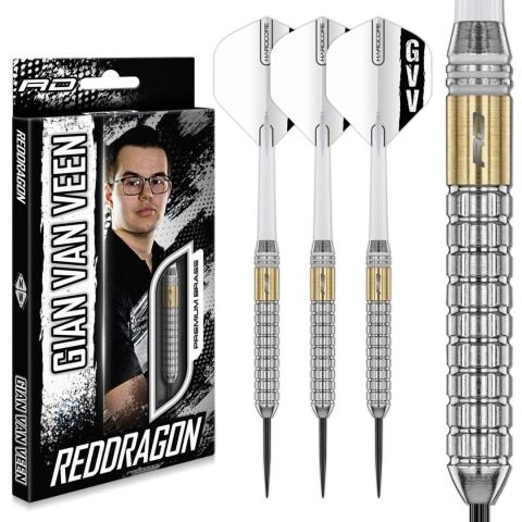Red Dragon Gian van Veen Brass Signature Edition - Lotki do Darta