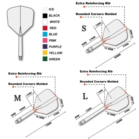 CUESOUL FLIGHT SYSTEM AK5 ROST BIG WING - różne kolory