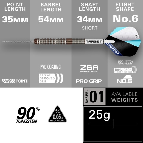 [Przedsprzedaż wysyłka do 9.10] Lotki Target Adam Lipscombe G1 Swiss Point 90%