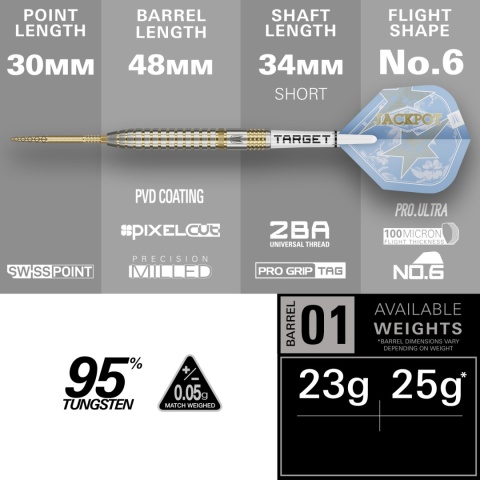 [Przedsprzedaż wysyłka do 9.10] Lotki Target Adrian Lewis Showdown 95%