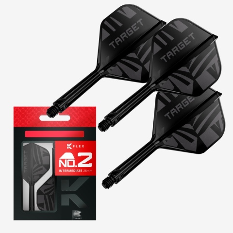 [Przedsprzedaż wysyłka do 9.10] Piórka do lotek Target K-Flex No.2 — Czarny