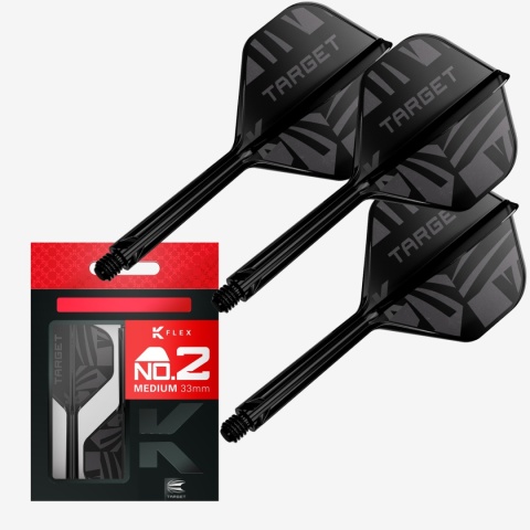 [Przedsprzedaż wysyłka do 9.10] Piórka do lotek Target K-Flex No.2 — Czarny