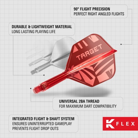 [Przedsprzedaż wysyłka do 9.10] Piórko do lotek Target K-Flex No.6 — Czerwony