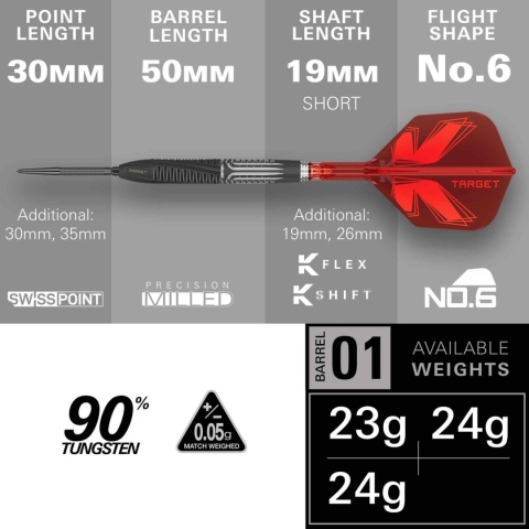[Przedsprzedaż wysyłka do 9.10] Lotki TARGET SHIFT 90%