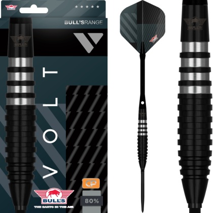 Bull's Volt 80% Black CP 95% 21/22/23g – lotki steel