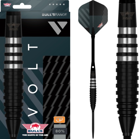 Bull's Volt 80% Black CP 95% 21/22/23g – lotki steel
