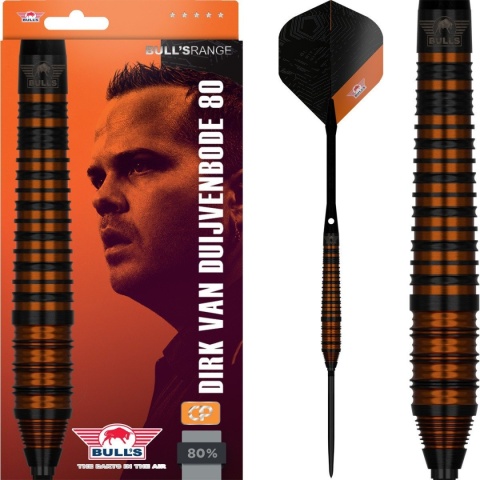 Bull's Dirk van Duijvenbode 80% Black CP 95% 22/24g – lotki steel