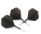 CUESOUL ROST T19 INTEGRATED DART FLIGHTS - STANDARD Black Short