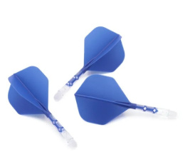 CUESOUL ROST T19 INTEGRATED DART FLIGHTS - STANDARD Blue Short