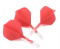 CUESOUL ROST T19 INTEGRATED DART FLIGHTS - STANDARD Red Short