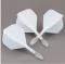 CUESOUL ROST T19 INTEGRATED DART FLIGHTS - STANDARD White Short