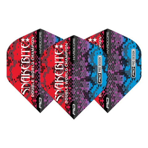 Red Dragon HARDCORE PETER WRIGHT SNAKEBITE MULTI SNAKESKIN RED DART FLIGHTS Red Dragon HARDCORE PETER WRIGHT SNAKEBITE MULTI SNAKESKIN RED DART FLIGHTS