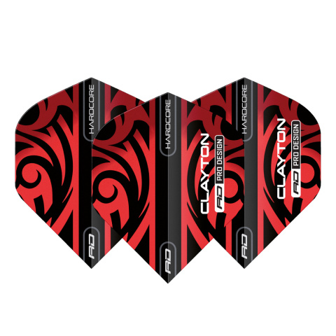 Red Dragon JONNY CLAYTON RED & BLACK TRIBAL HARDCORE