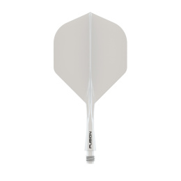 Winmau Fusion Integrated Flight & Shaft System Fluoro White