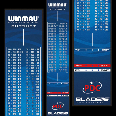 Winmau Outshot Dart Mat - Soft Feel Mata ochronna Winmau Outshot Dart Mat - Soft Feel Mata ochronna
