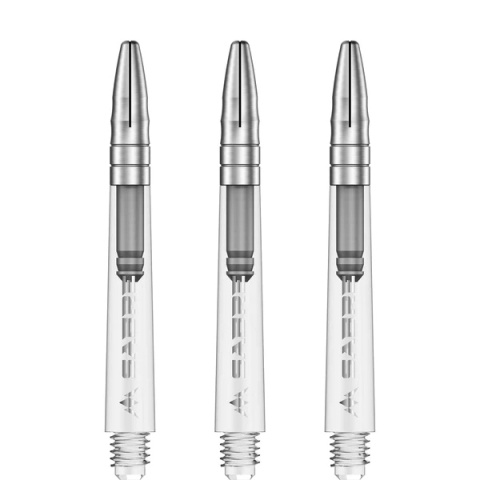 Mission Sabre Shafts - Clear - Silver Top Mission Sabre Shafts - Clear - Silver Top