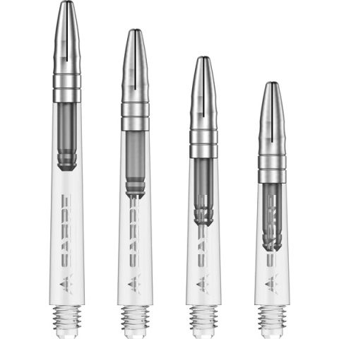 Mission Sabre Shafts - Clear - Silver Top Mission Sabre Shafts - Clear - Silver Top