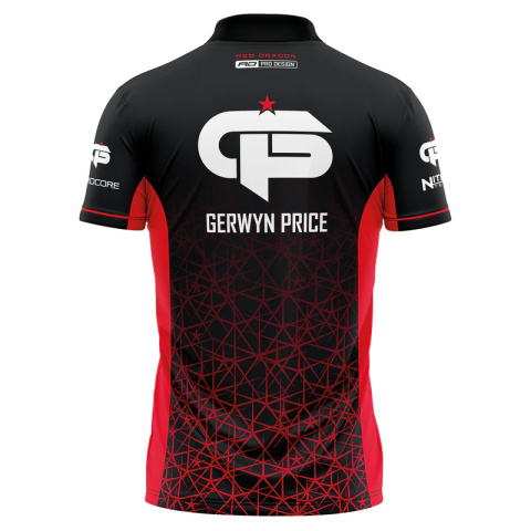 Red Dragon Gerwyn Price Iceman Inferno Polo Red Dragon Gerwyn Price Iceman Inferno Polo