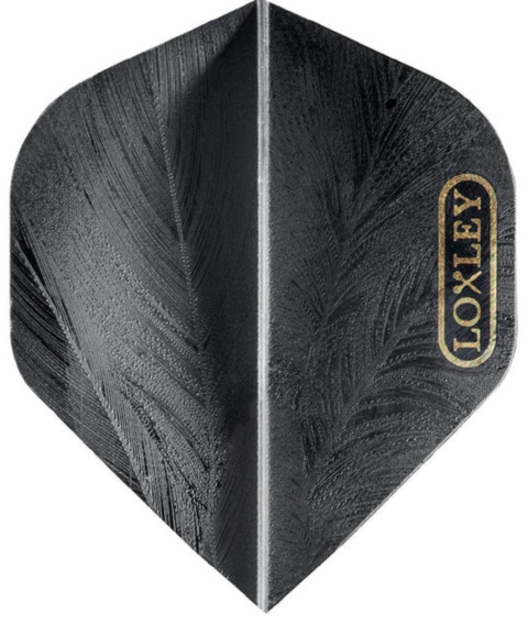 Loxley Midnight Black Feather Dart Flights No.2
