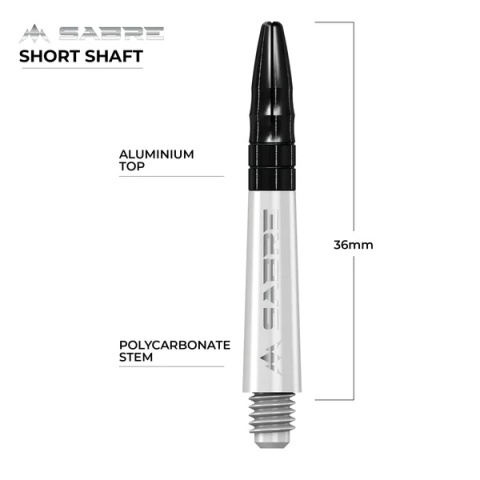Mission Sabre Shafts - White - Black Top Mission Sabre Shafts - White - Black Top