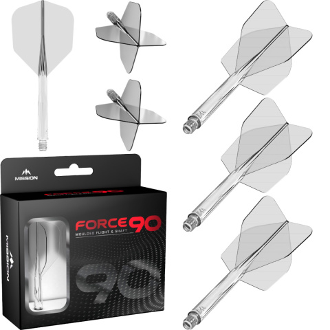 Mission Force 90 Moulded Flight & Shaft No6 Mini Standard Clear Mission Force 90 Moulded Flight & Shaft No6 Mini Standard Clear