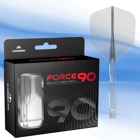 Mission Force 90 Moulded Flight & Shaft No6 Mini Standard Clear Mission Force 90 Moulded Flight & Shaft No6 Mini Standard Clear