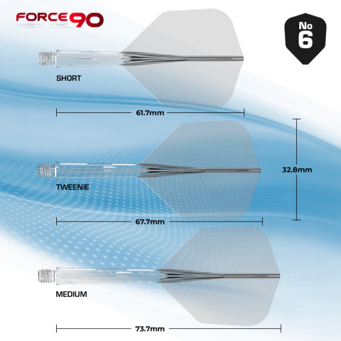 Mission Force 90 Moulded Flight & Shaft No6 Mini Standard Clear Mission Force 90 Moulded Flight & Shaft No6 Mini Standard Clear