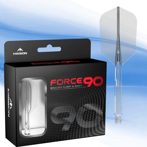 Mission Force 90 Moulded Flight & Shaft Slim Clear Mission Force 90 Moulded Flight & Shaft Slim Clear