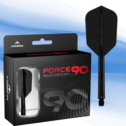 Mission Force 90 Moulded Flight & Shaft Slim Black