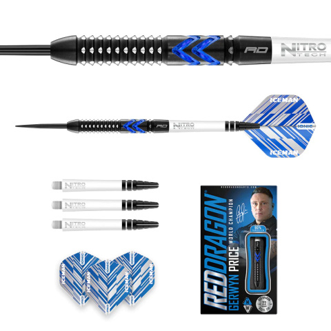 Red Dragon Gerwyn Price Blue Ice SE 90% - 22/24/26g Red Dragon Gerwyn Price Blue Ice SE 90% - 22/24/26g