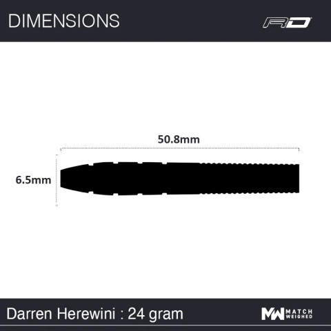Winmau Darren Herewini 24g - 90% Wolfram